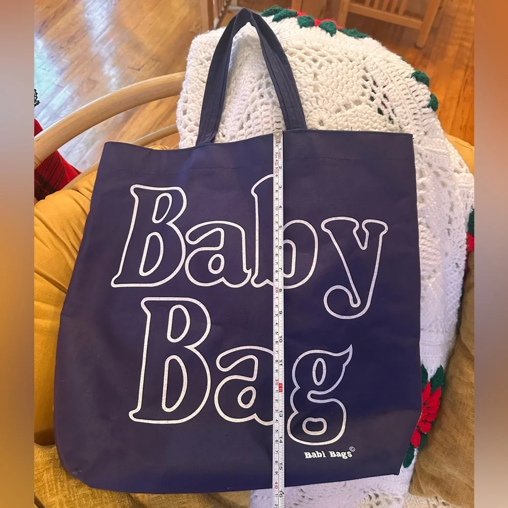 Navy Blue & White Baby Bag by Babi Bags Tote Bag